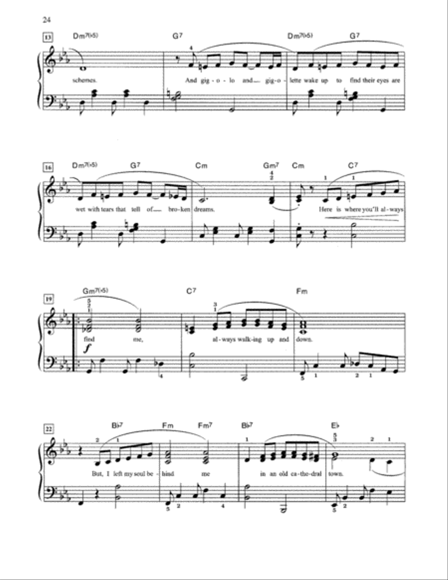 The Boulevard Of Broken Dreams (arr. Dan Coates) Easy Piano scores gallery preview page 2