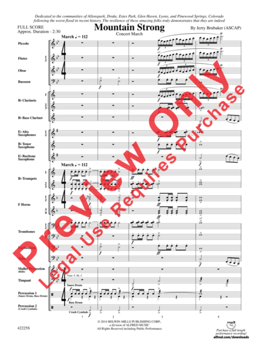 Mountain Strong Mountain Strong Concert Band scores gallery preview page 3