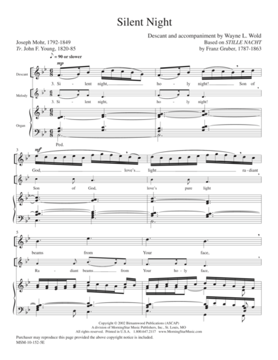 Silent Night Silent Night Choir scores gallery preview page 1