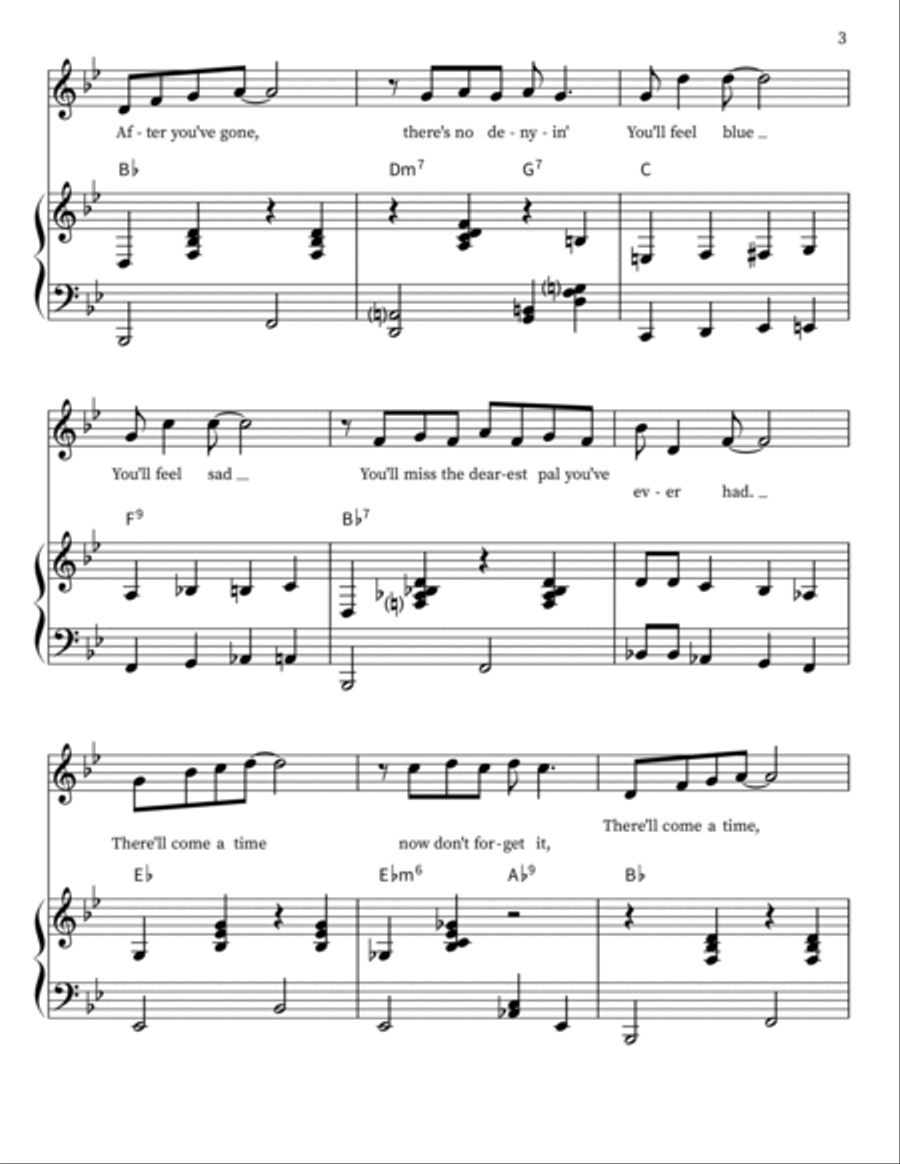 After You've Gone After You've Gone Piano, Vocal, Guitar scores gallery preview page 3