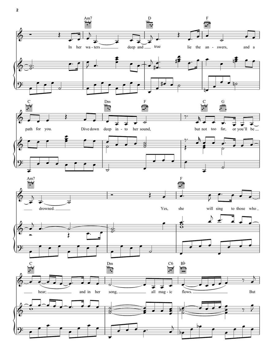 All Is Found (from Disney's Frozen 2) Piano, Vocal, Guitar scores gallery preview page 2