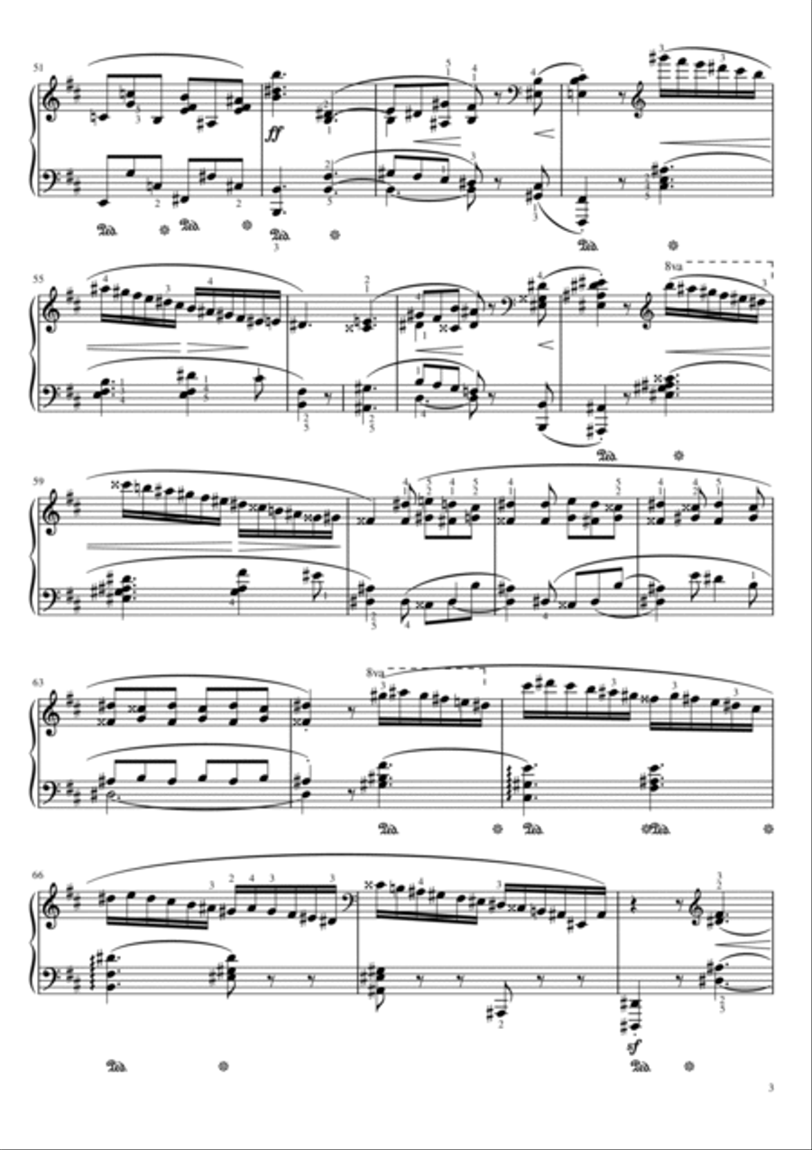 Chopin - Piano Sonata No.3, Op.58 4st Mov IV Finale - Original For Piano Solo With Fingering Piano Solo scores gallery preview page 3