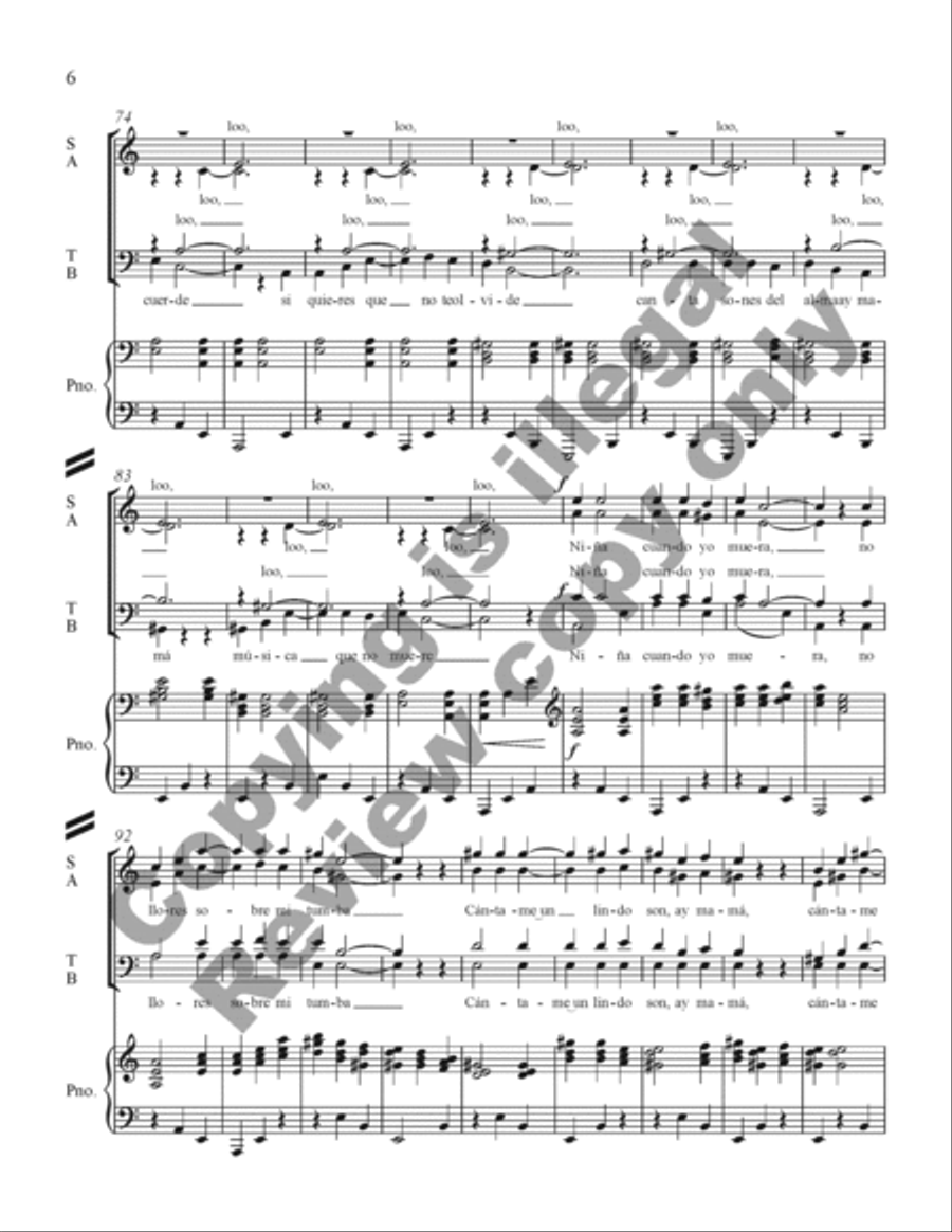 Three Mexican Folk Songs Three Mexican Folk Songs 4-Part scores gallery preview page 25