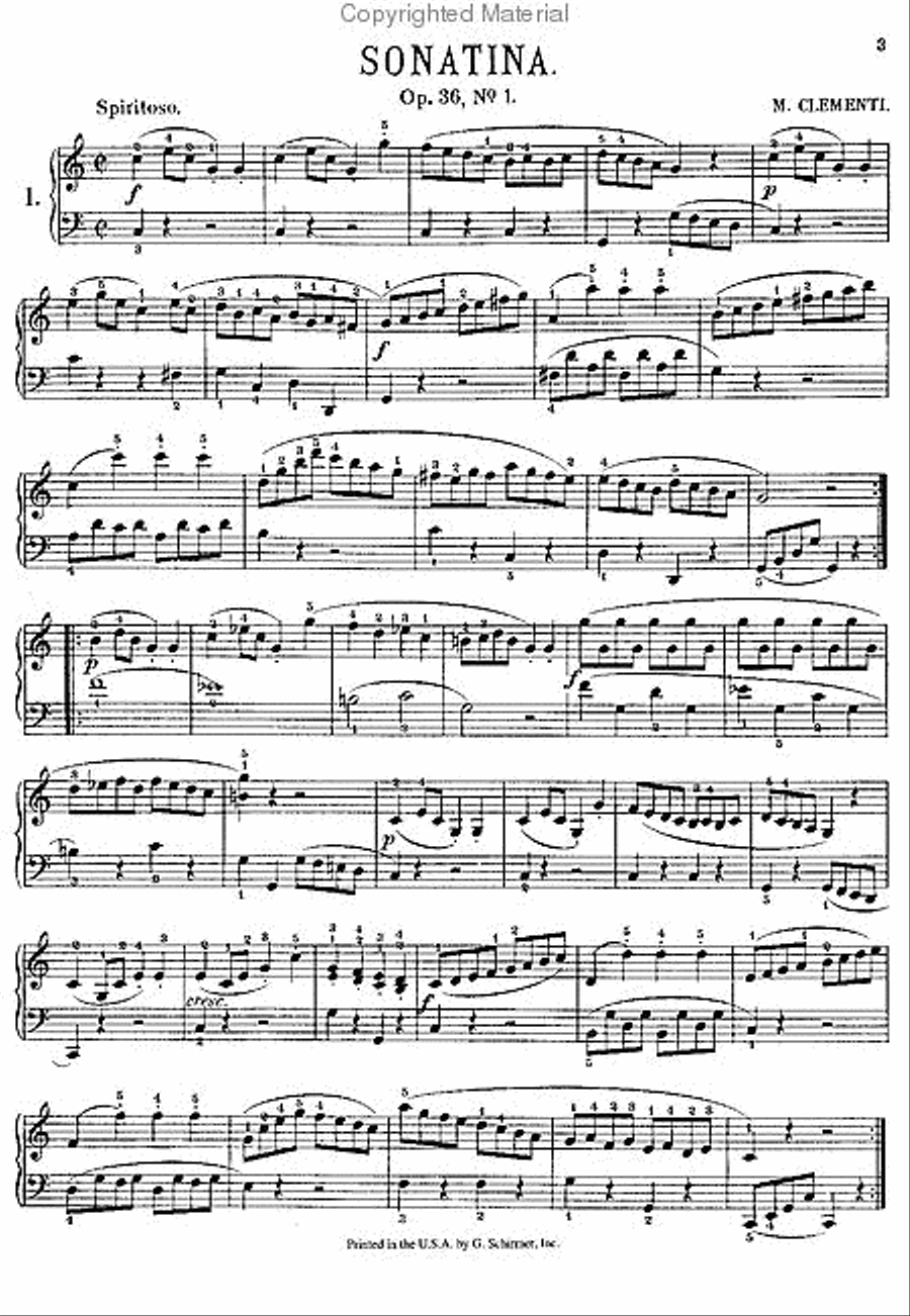 12 Sonatinas, Op. 36, 37, 38 Piano Solo scores gallery preview page 2