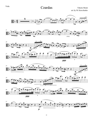 Vittorio Monti - Czardas for Viola and Piano