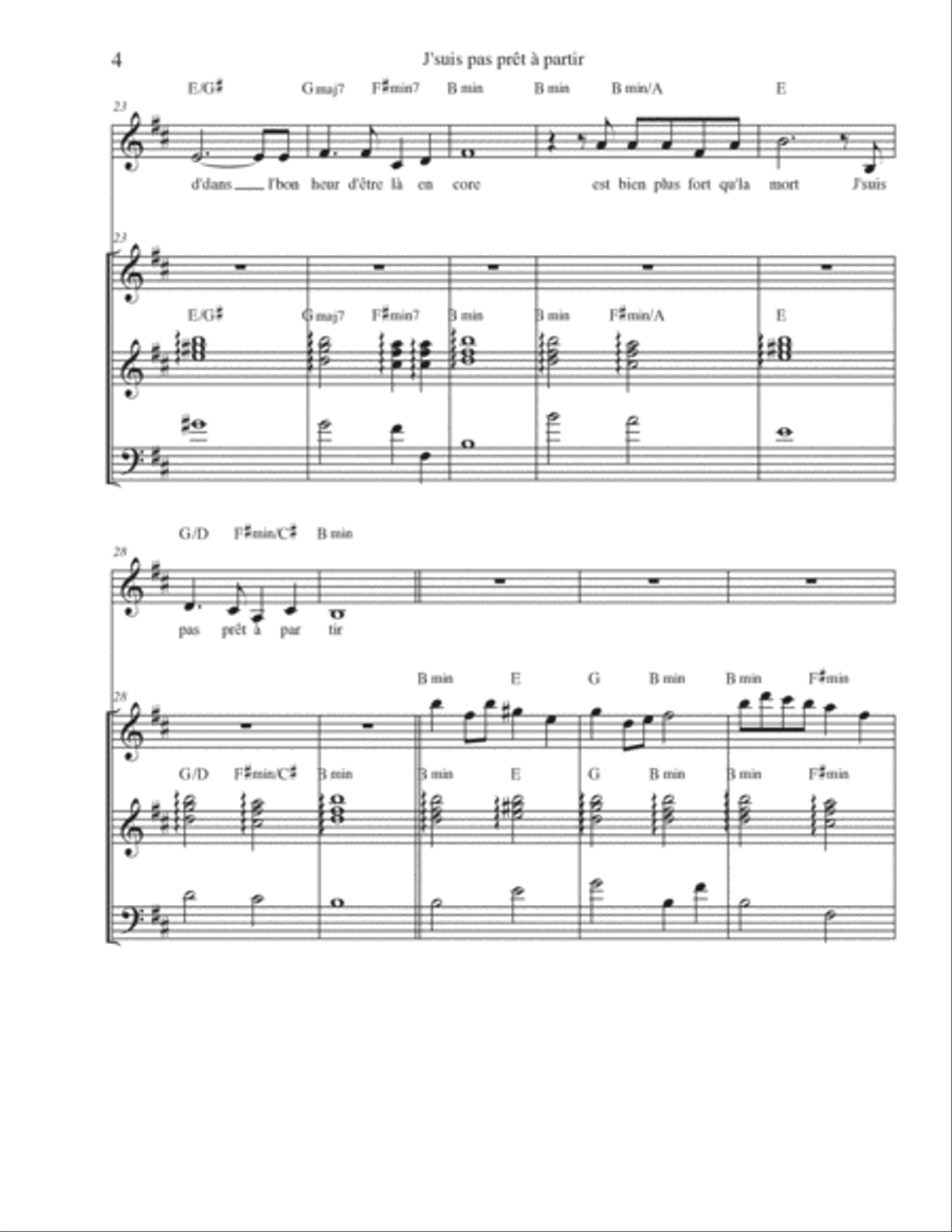J'suis pas prêt à partir Electric Guitar scores gallery preview page 4