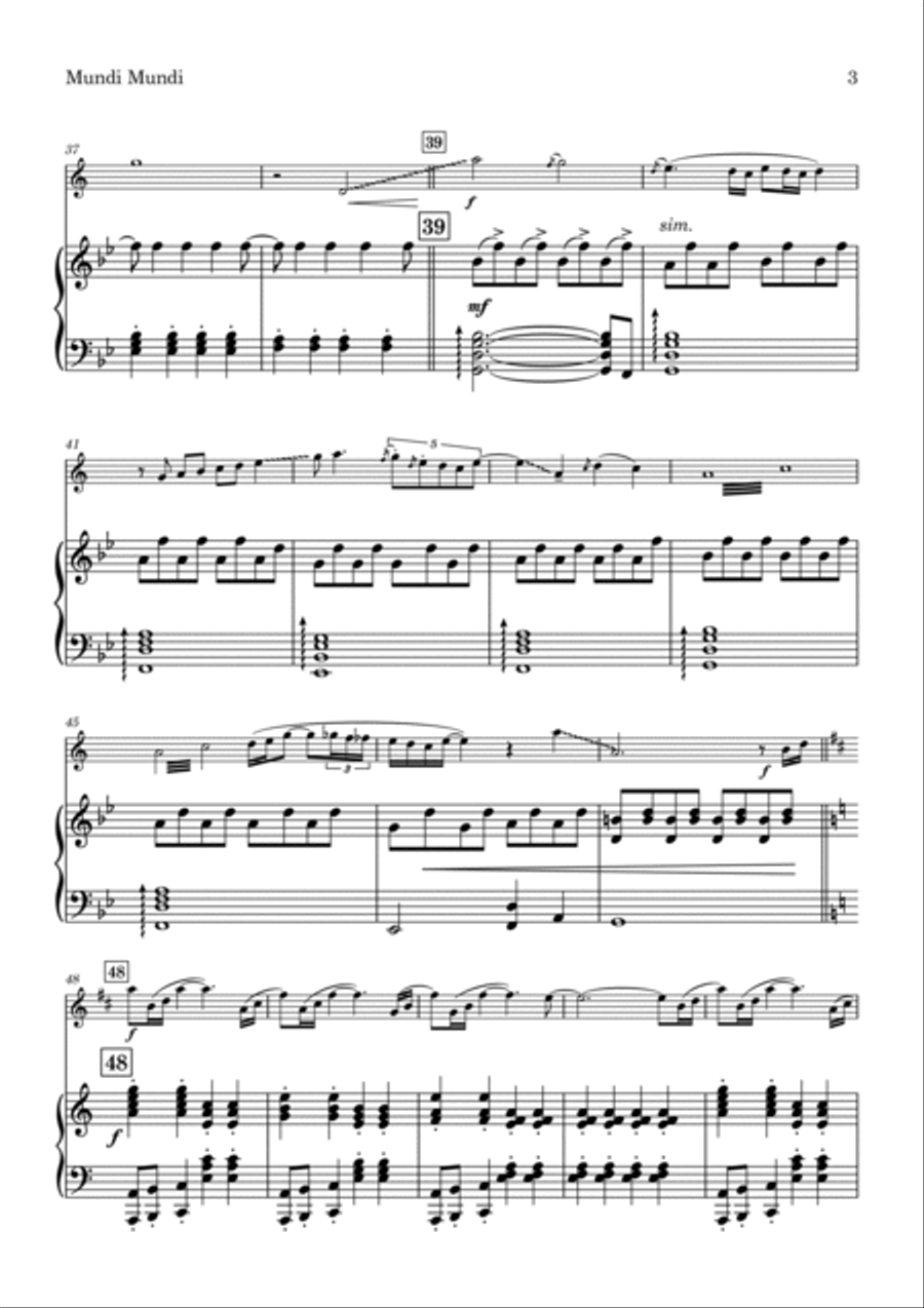 Mundi Mundi Clarinet Solo scores gallery preview page 4