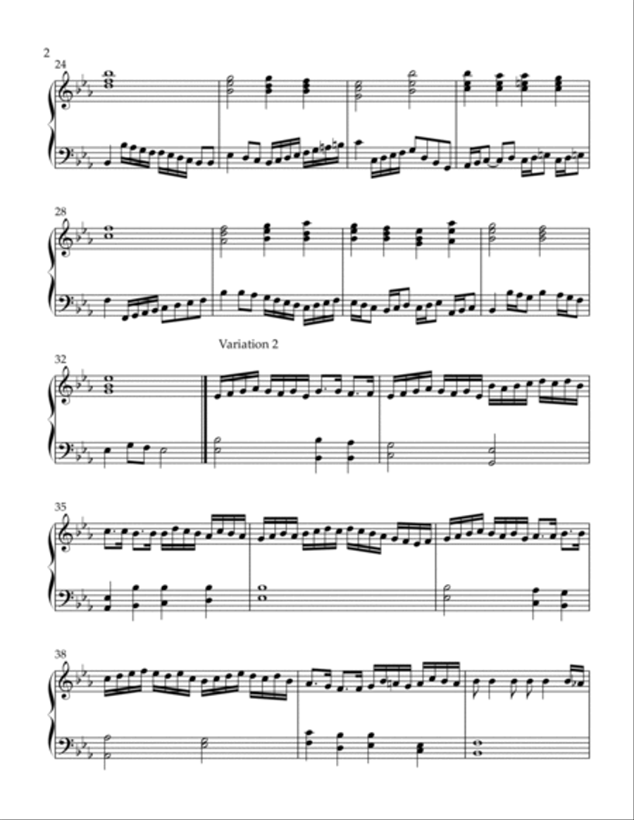 Abide With Me Variations Piano Solo scores gallery preview page 2