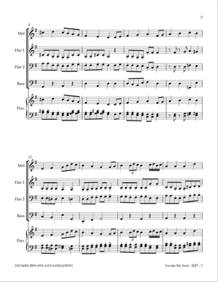 Awake My Soul (Any Size Church Orchestra Series) Large Ensemble scores gallery preview page 4