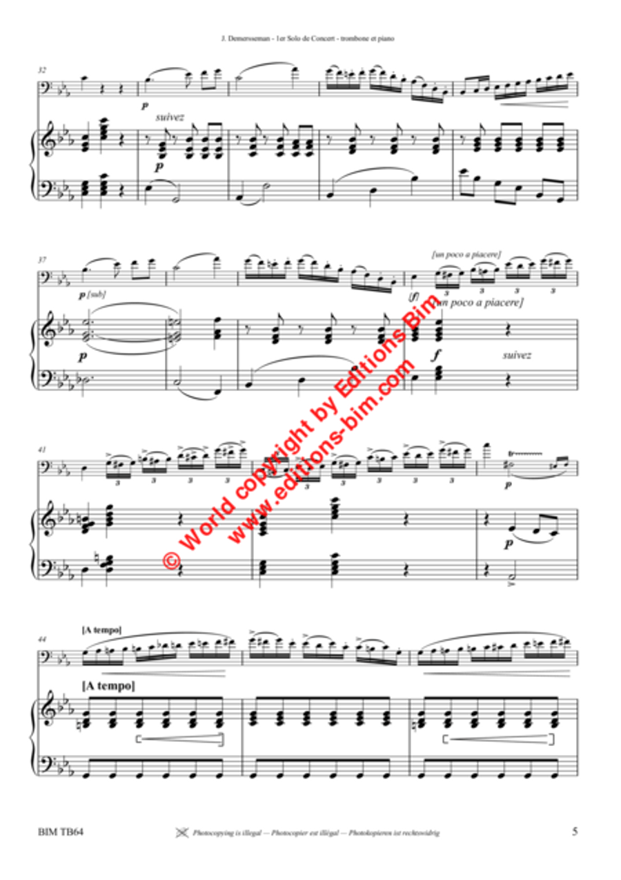 Premier solo de concert Premier solo de concert Baritone Horn scores gallery preview page 4