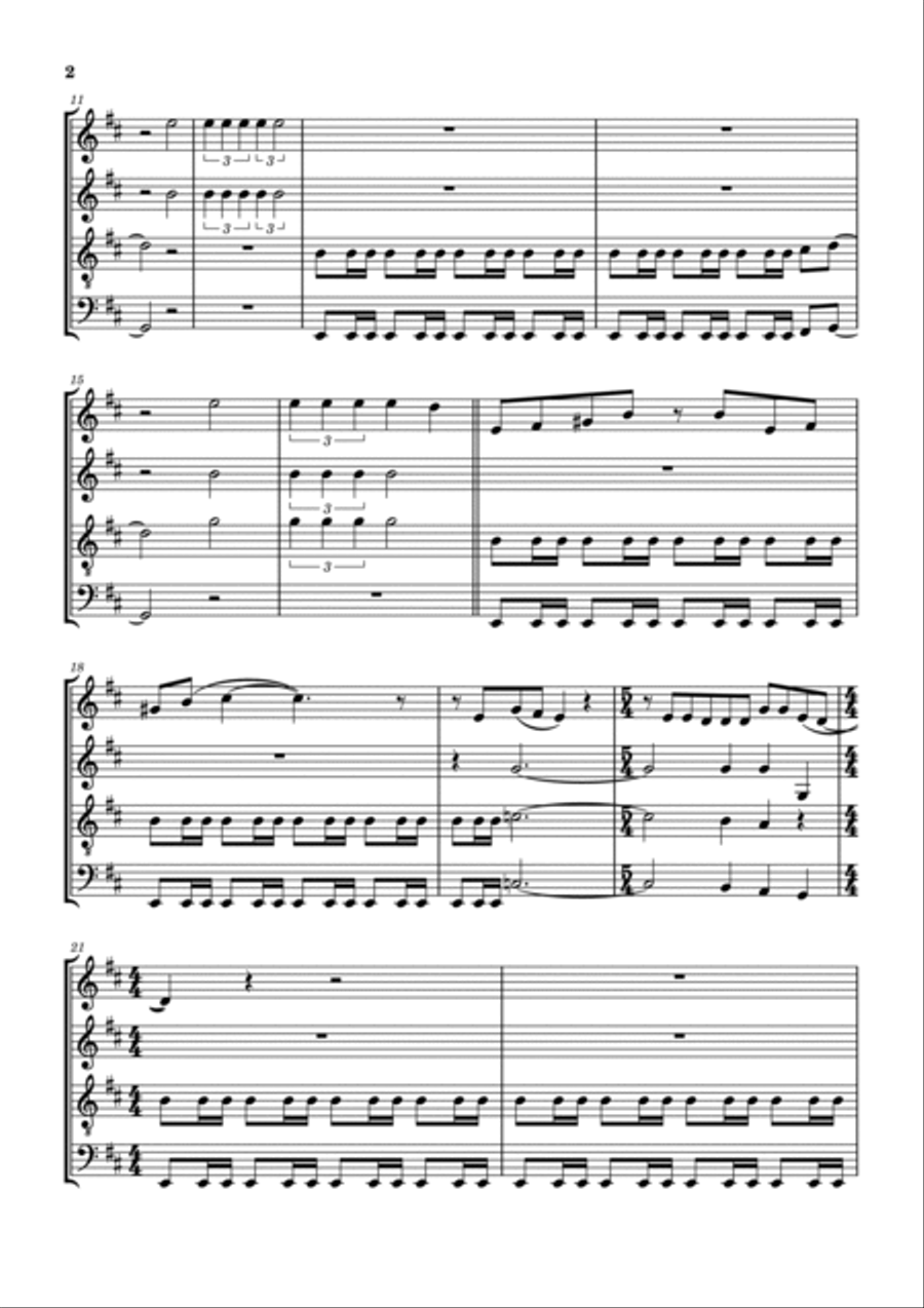 Barracuda Barracuda Saxophone Quartet scores gallery preview page 3