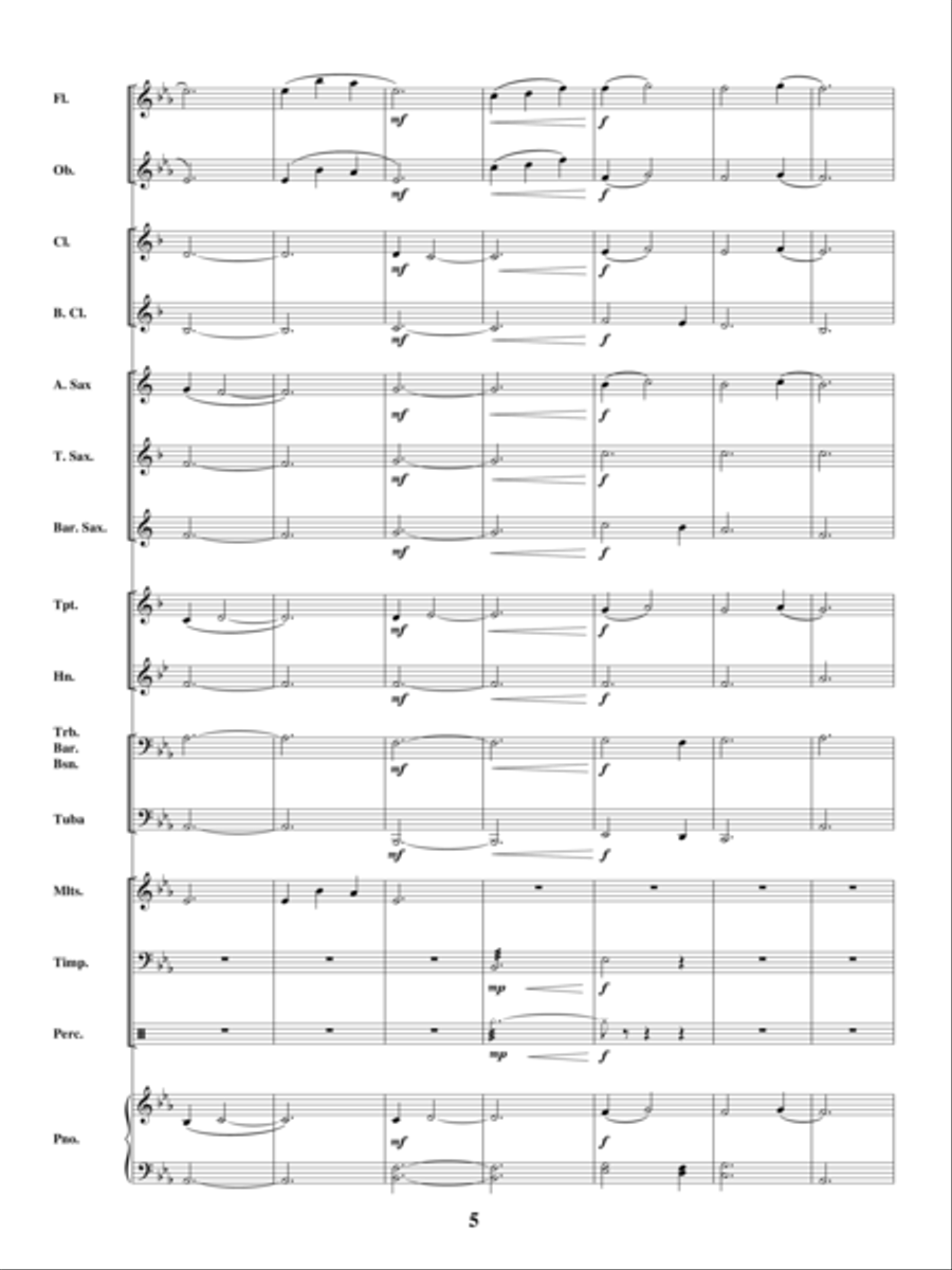 Reflections on the Missouri River Concert Band scores gallery preview page 4