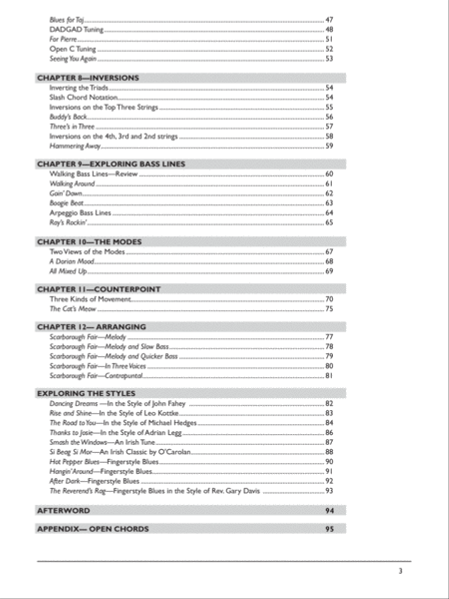 Complete Fingerstyle Guitar Method: Intermediate Fingerstyle Guitar Acoustic Guitar scores gallery preview page 3