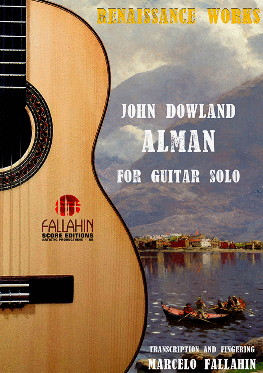 ALMAN - JOHN DOWLAND - FOR GUITAR SOLO Acoustic Guitar scores gallery preview page 1