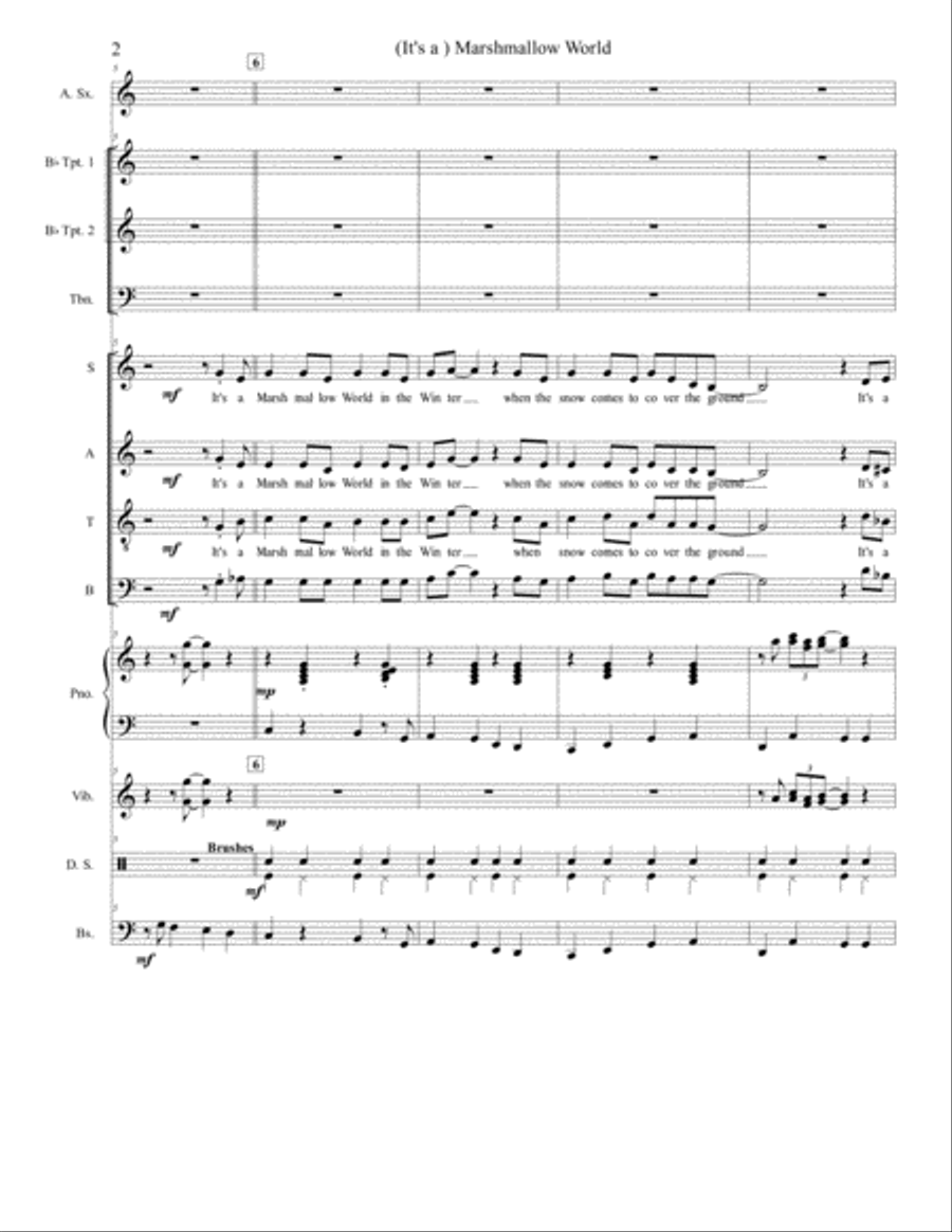 A Marshmallow World A Marshmallow World 4-Part scores gallery preview page 2
