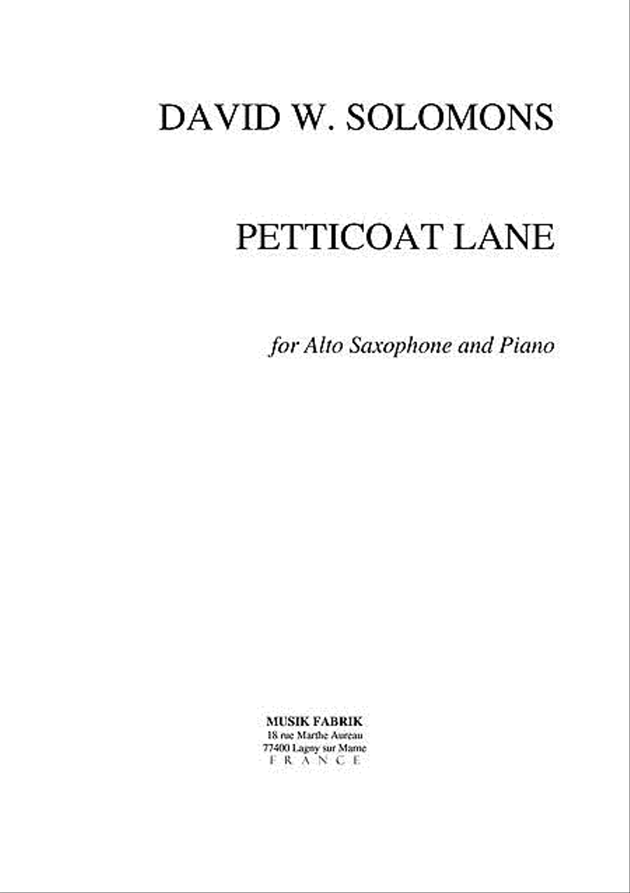 Petticoat Lane Piano scores gallery preview page 1