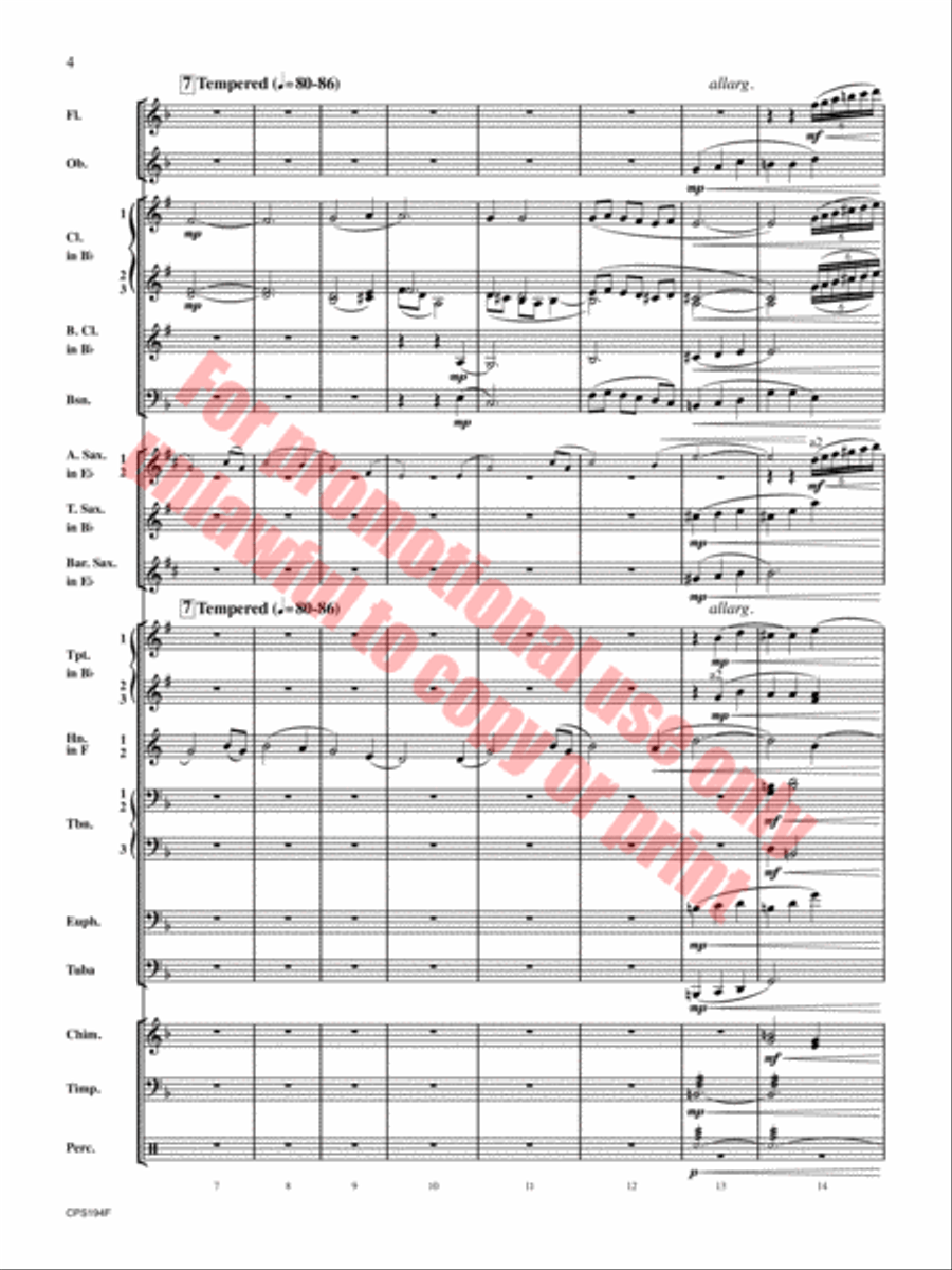 Amazing Grace Concert Band scores gallery preview page 5