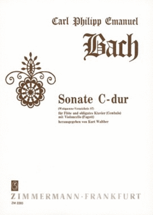 Book cover for Sonata C major Wq 87