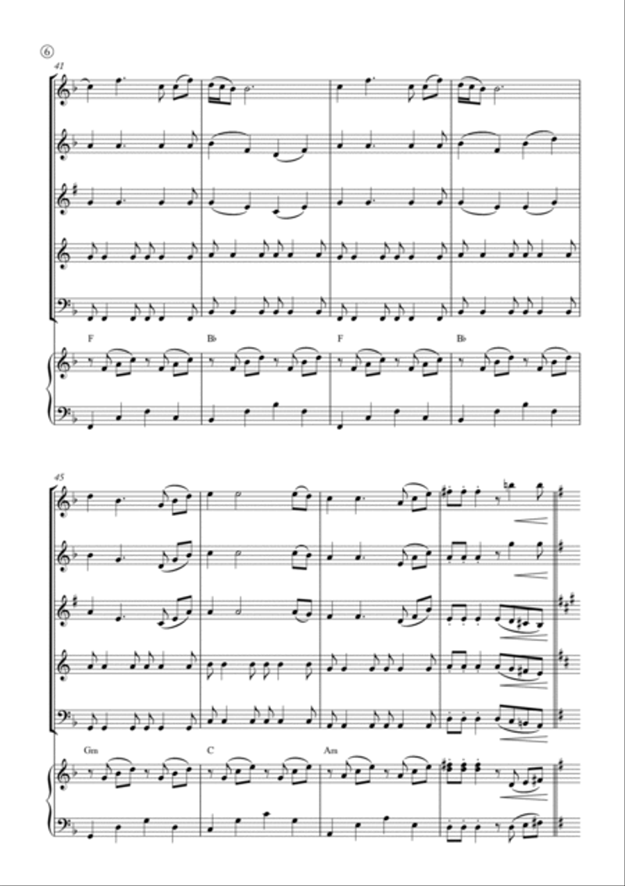 My Girl Woodwind Quintet scores gallery preview page 6