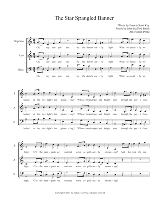 The Star-Spangled Banner (U.S. National Anthem) - SAB