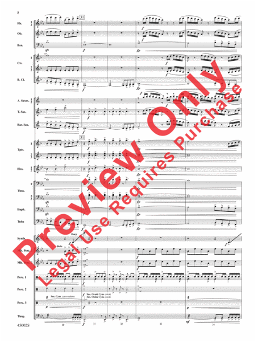 Winds of Change Concert Band scores gallery preview page 44