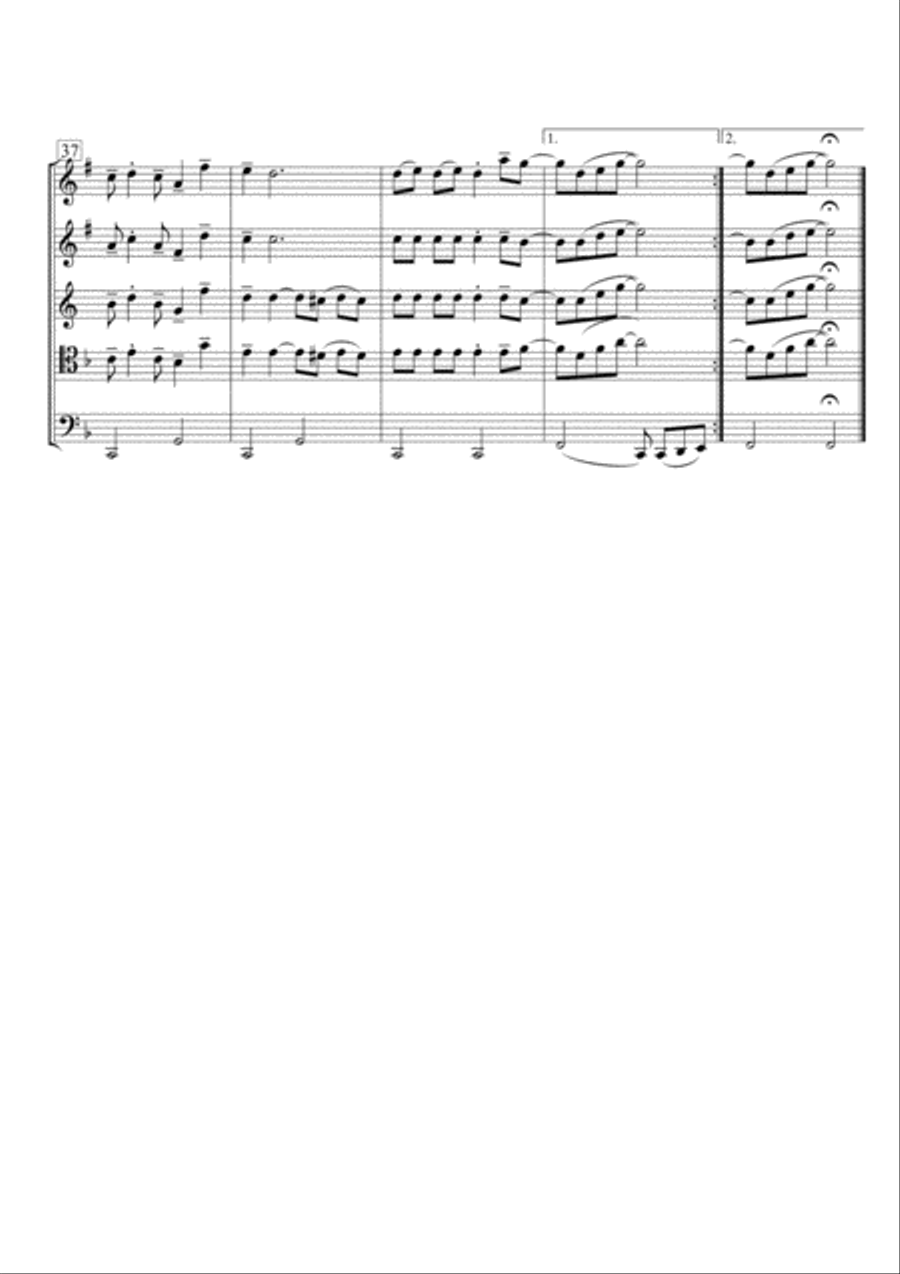 Rudolph The Red-nosed Reindeer Brass Ensemble scores gallery preview page 5