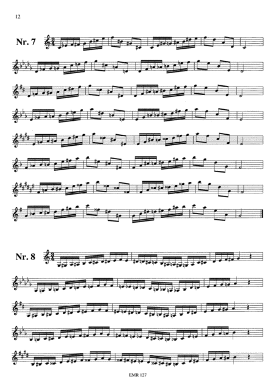 Virtuositatsubungen / Exercices de virtuosite / Virtuosity Drills