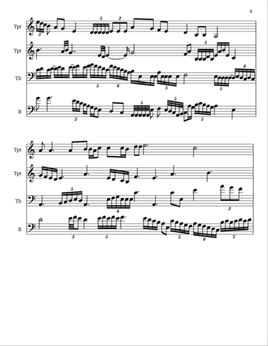 Canons for Brass Quartets Brass Quartet scores gallery preview page 4