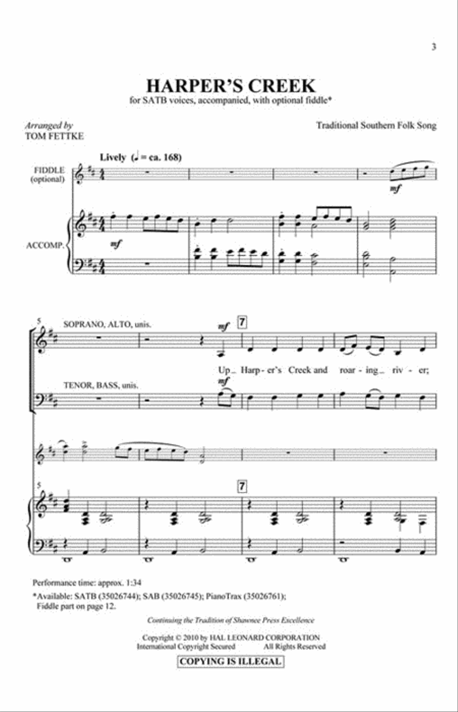 Harper's Creek 4-Part scores gallery preview page 2