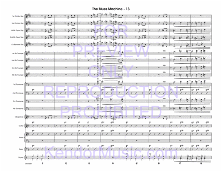 Blues Machine, The Blues Machine, The Jazz Ensemble scores gallery preview page 14
