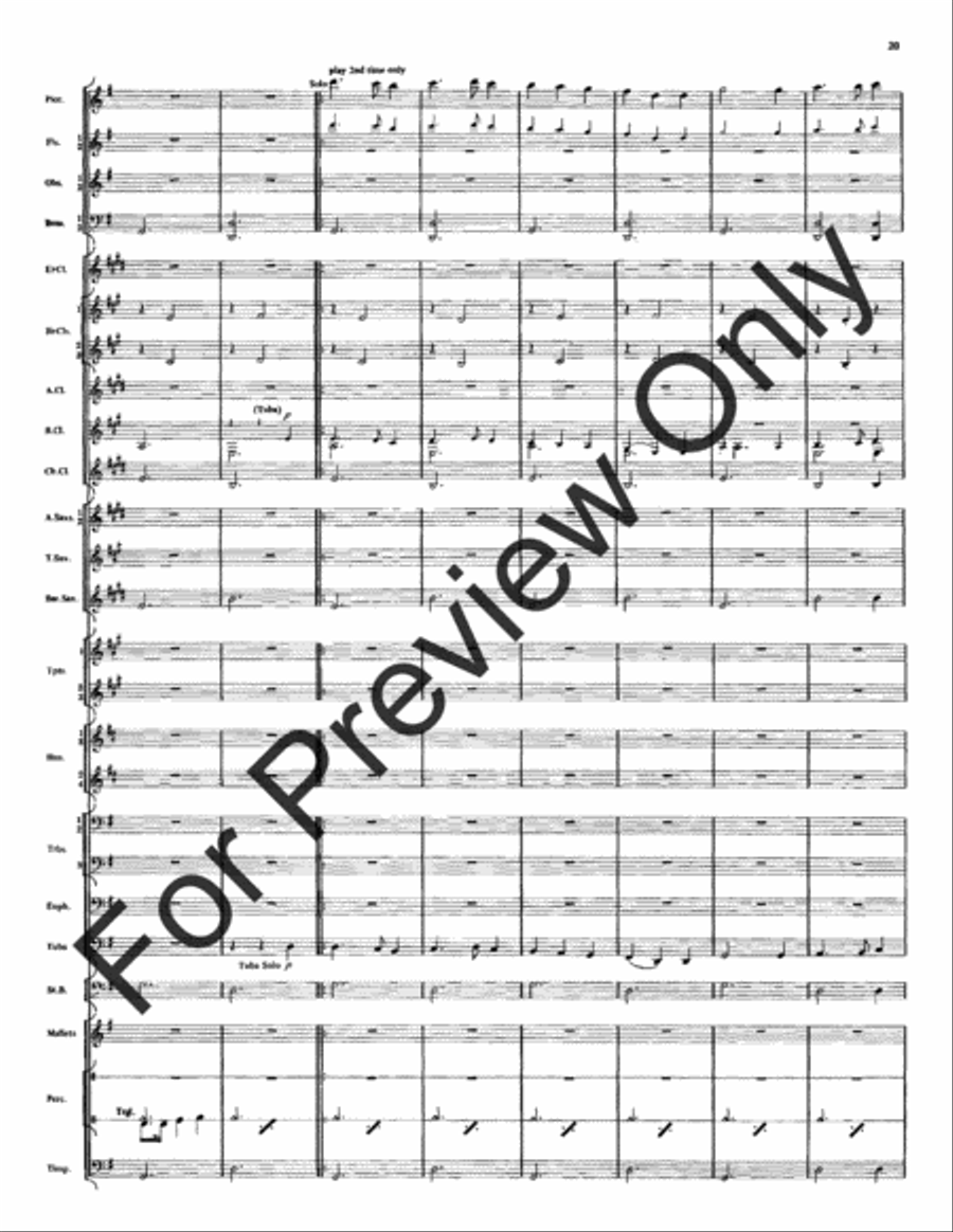 Spirit Of Texas (Score) Concert Band scores gallery preview page 21