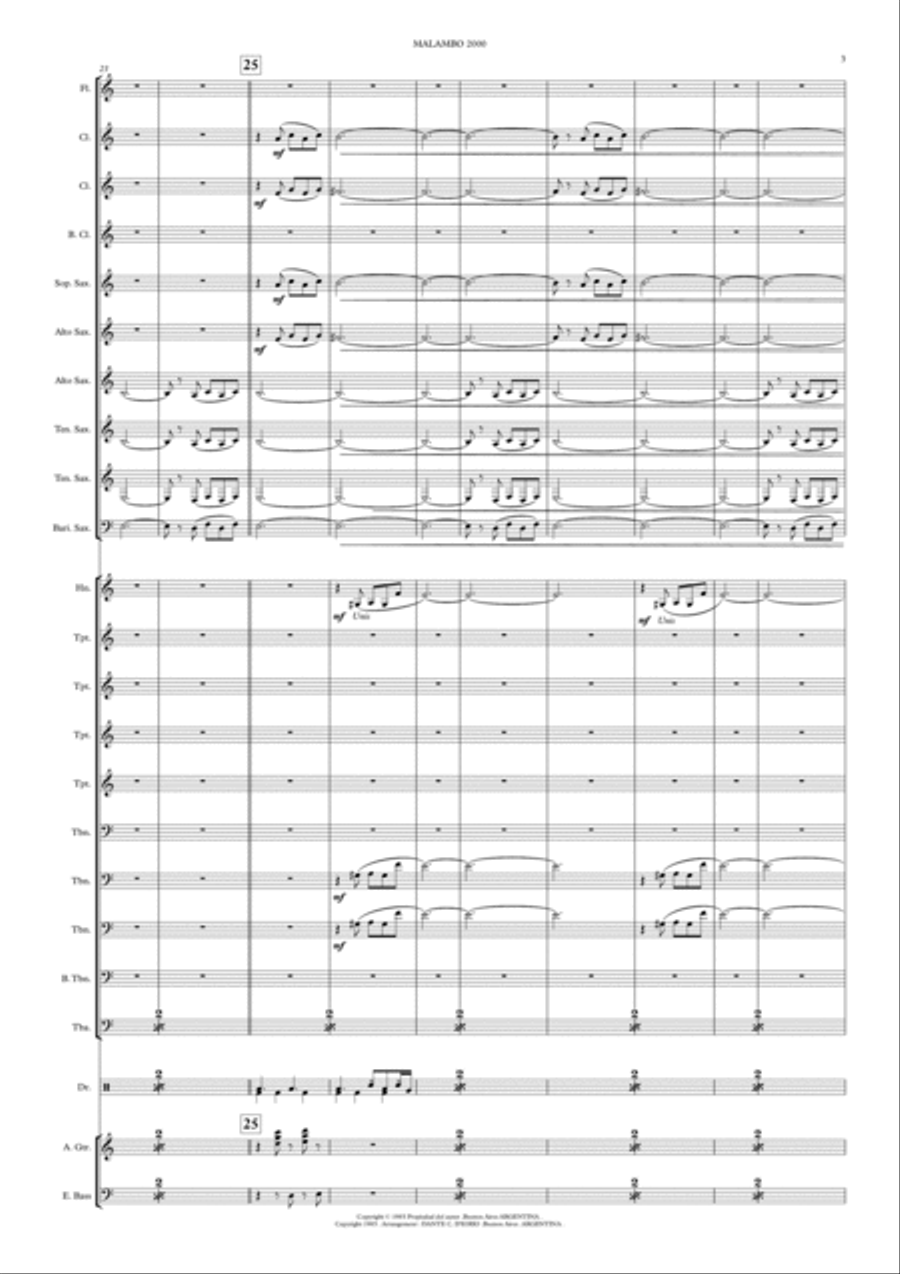 MALAMBO 2000 -BAILE Full Orchestra scores gallery preview page 3