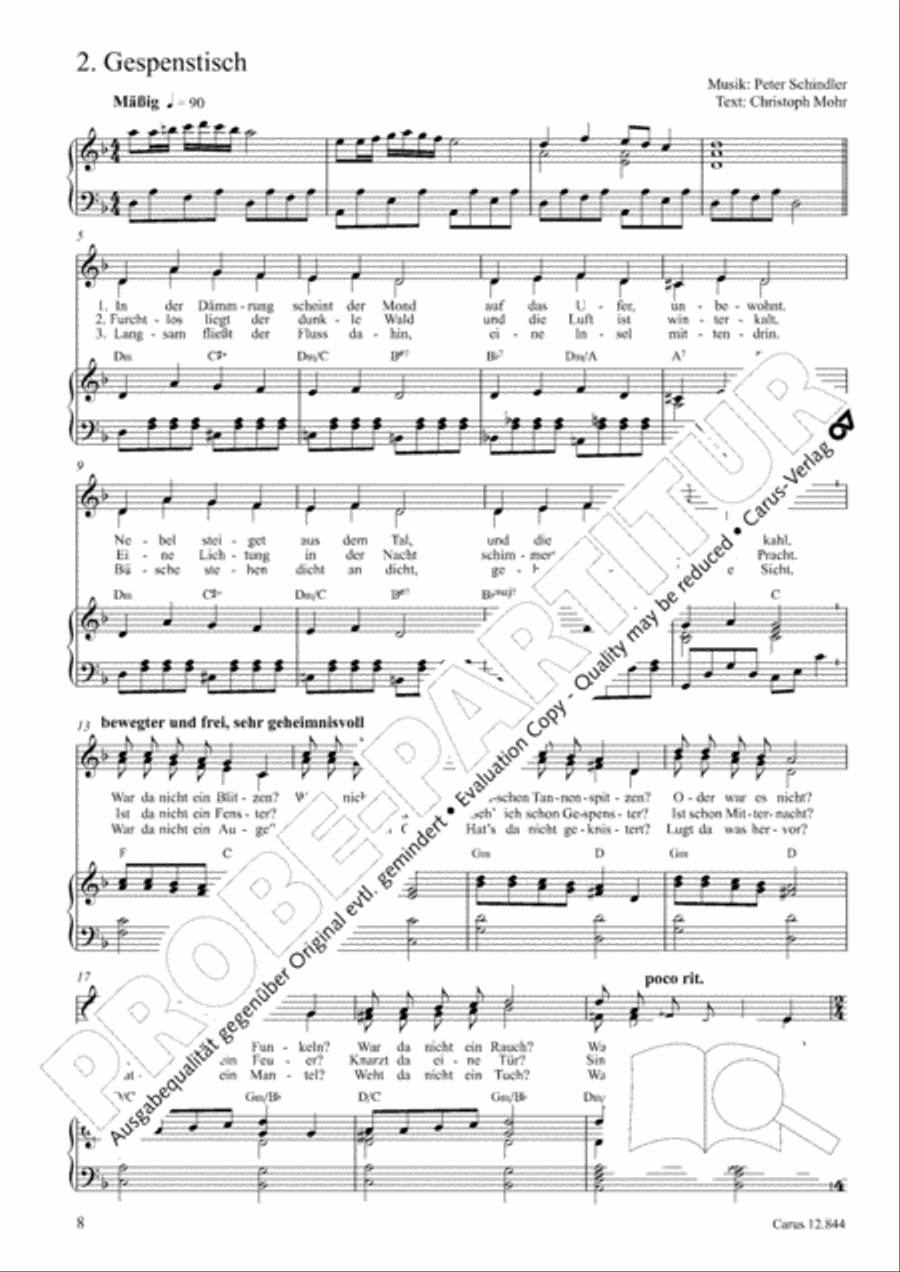 Gruselmonsterzaubersongs. Heft II Children's Choir scores gallery preview page 9