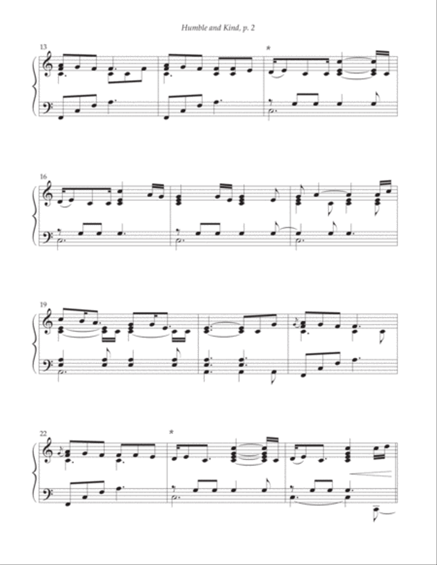 Humble And Kind Piano Solo scores gallery preview page 2
