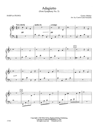 Adagietto from Symphony No. 5: Piano Accompaniment