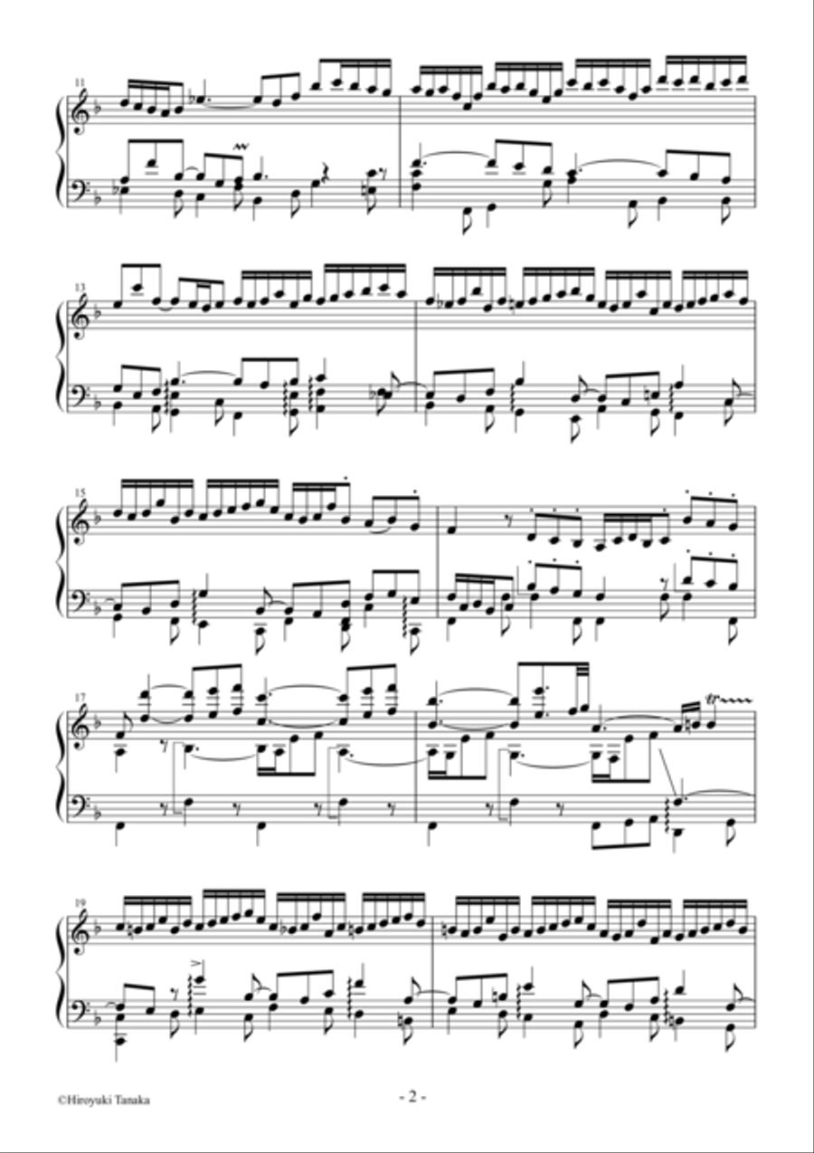 Second Movement from Concerto for two violins BWV 1043, for piano solo Piano Solo scores gallery preview page 3