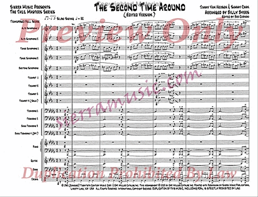 The Second Time Around (Edited) Jazz Ensemble scores gallery preview page 2