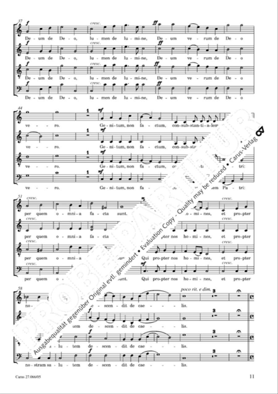 Mass in C major (Messe in C) 4-Part scores gallery preview page 12