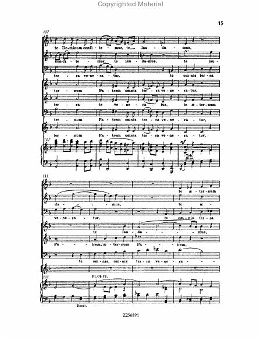 Te Deum, H 118 Choir scores gallery preview page 15