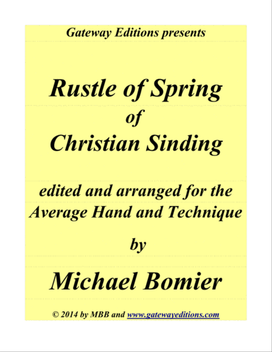 Rustle of Spring for Piano Solo image number null