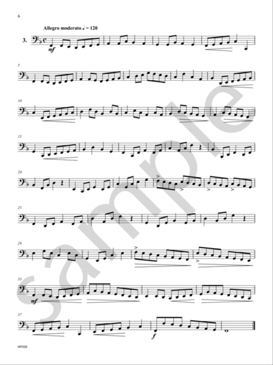 32 Etudes for Bass Trombone Trombone scores gallery preview page 6