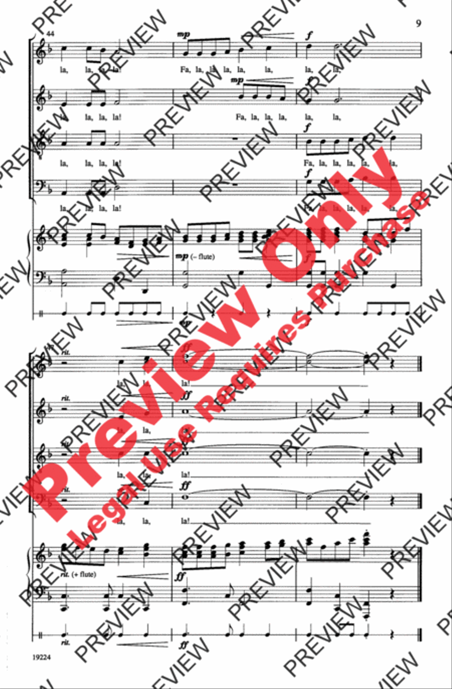 A Festive Fa La La 4-Part scores gallery preview page 9