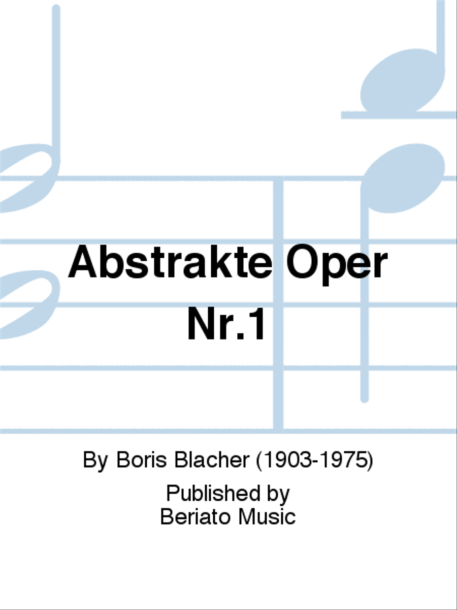 Abstrakte Oper Nr.1 Piano scores gallery preview page 1