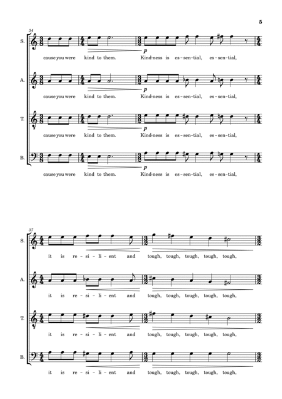Some Stranger Somewhere (SATB) 4-Part scores gallery preview page 5