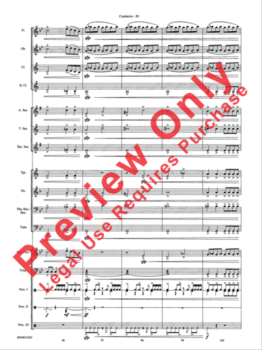 Dark Adventure Concert Band scores gallery preview page 22