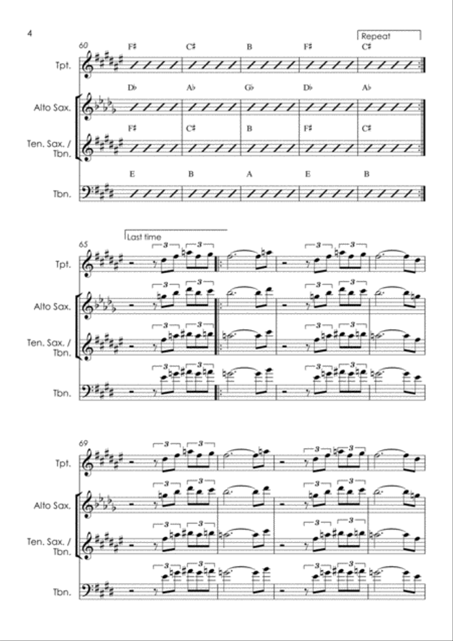 Sweet Home Chicago Tenor Saxophone scores gallery preview page 6
