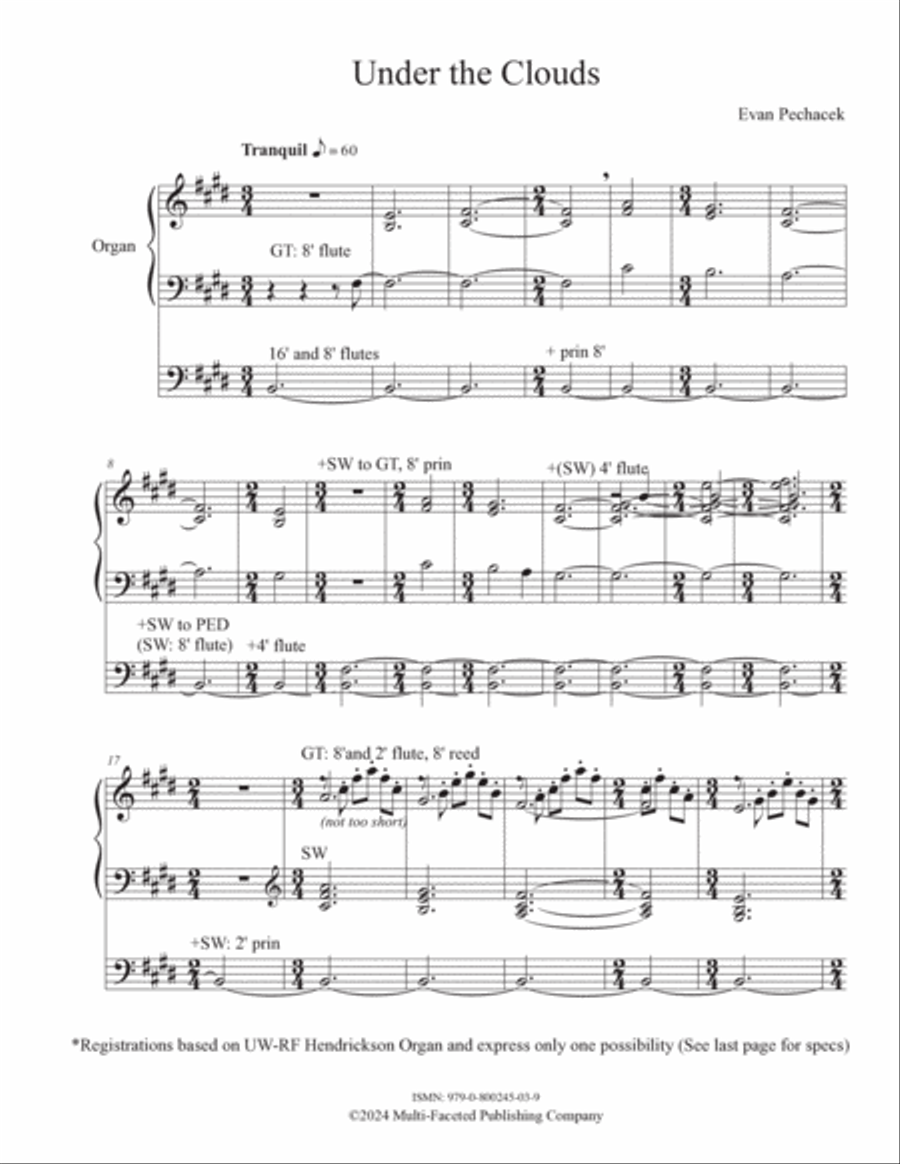 Under the Clouds Under the Clouds Organ Solo scores gallery preview page 2