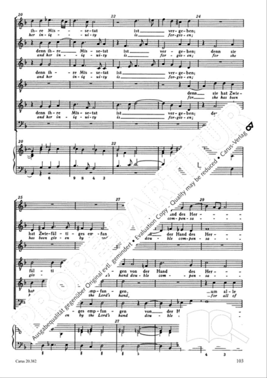 O my people, take heart (Trostet, trostet mein Volk) Choir scores gallery preview page 6