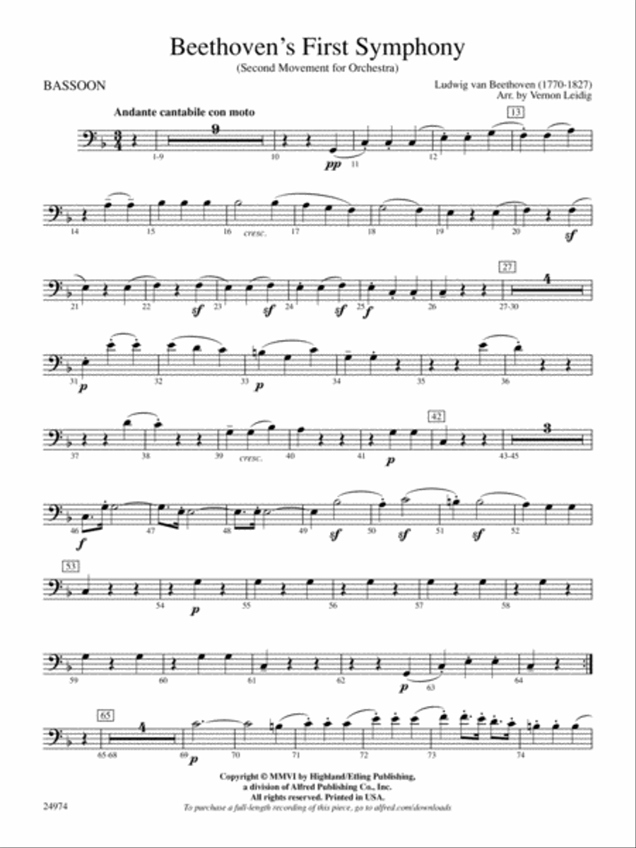 Beethoven bassoon outlet