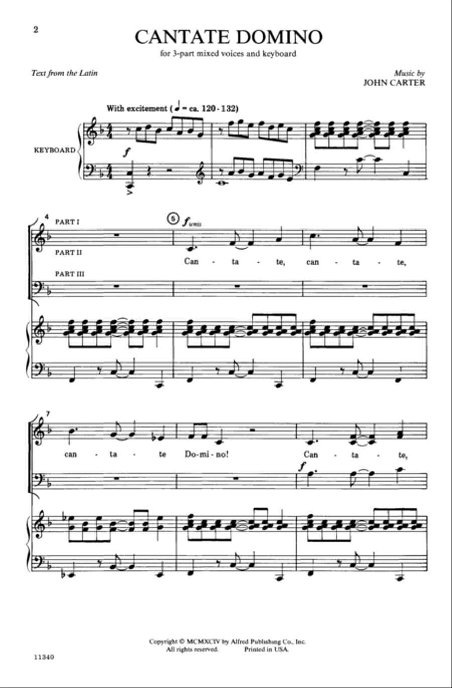 Cantate Domino 3-Part scores gallery preview page 2